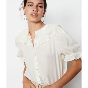ba&sh Tamaris Blouse Vanilla White Medium